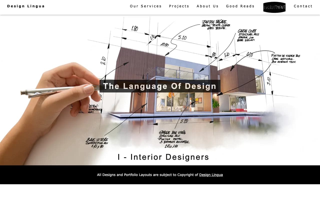 Screenshot of Design Lingua